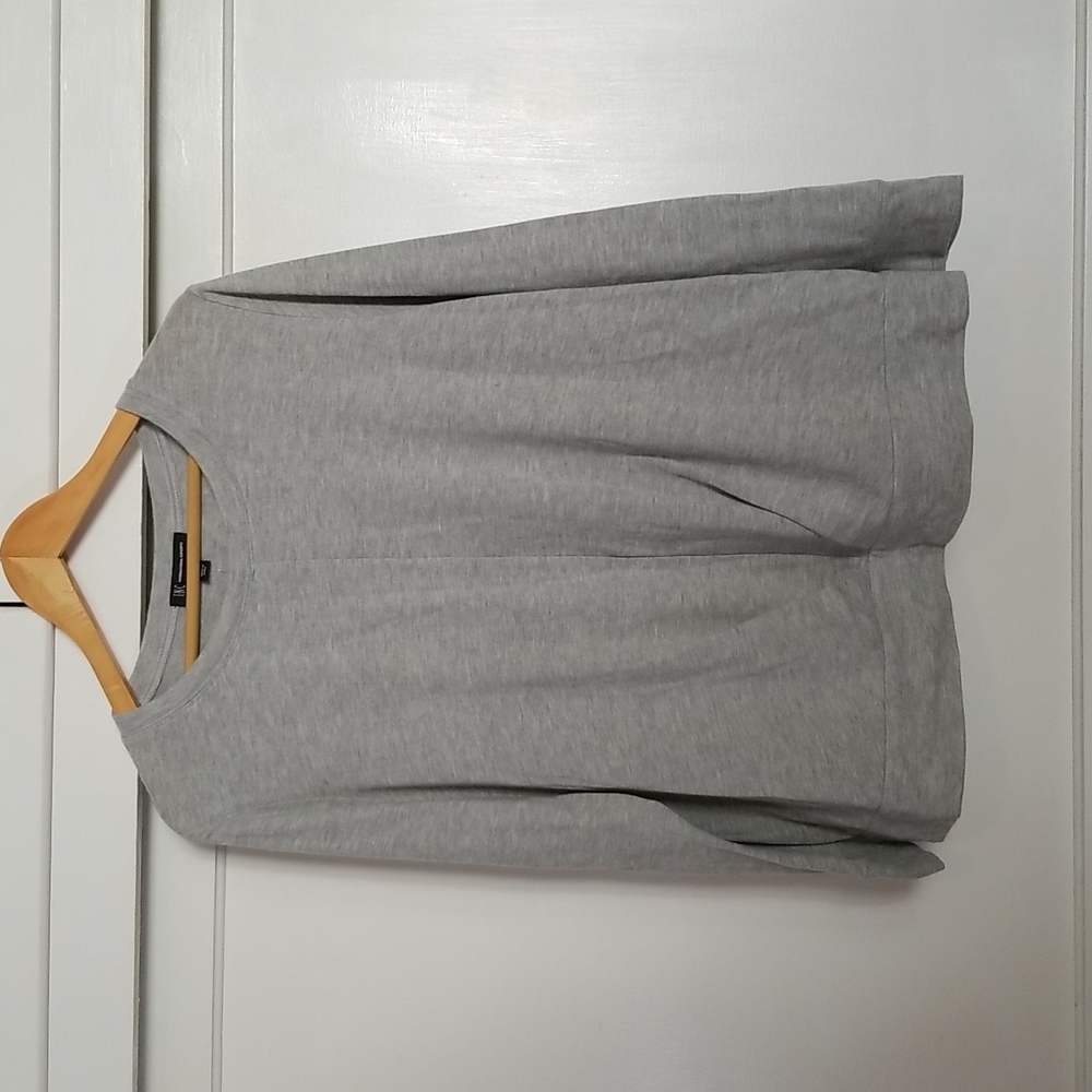 🆕 INC Pleated Front Gray Sweatshirt NWT